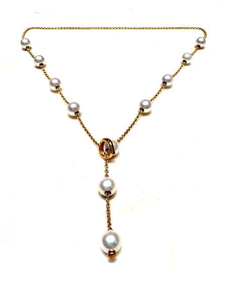 Collana Sommer Donna Collezione Perle in Oro giallo Perla PERLE SCORREVOLI - PERLE SCORREVOLI